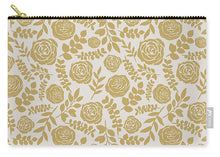 Load image into Gallery viewer, Gold Floral Pattern - Carry-All Pouch