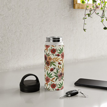 Load image into Gallery viewer, Autumn Flowers Handle Lid Water Bottle