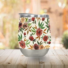 Load image into Gallery viewer, Autumn Flowers Stemless Wine Tumbler [Wholesale]