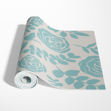 Load image into Gallery viewer, Baby Blue Floral Yoga Mat
