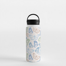 Load image into Gallery viewer, Blue Butterfly Handle Lid Water Bottle