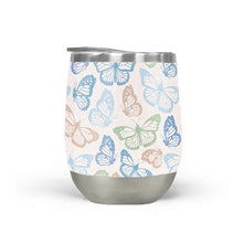 Load image into Gallery viewer, Blue Butterfly Stemless Wine Tumblers