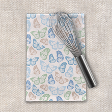 Load image into Gallery viewer, Blue Butterfly Tea Towels