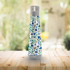 Ink Floral Pattern Water Bottle