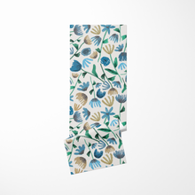 Load image into Gallery viewer, Blue Ink Floral Yoga Mat