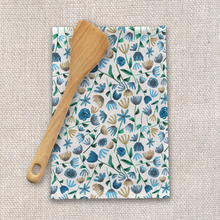 Load image into Gallery viewer, Blue Floral Tea Towel [Wholesale]