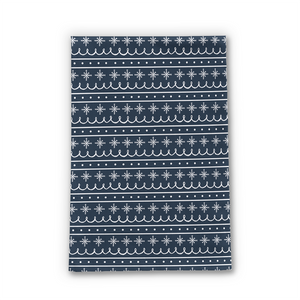Blue Snowflake Pattern Tea Towel
