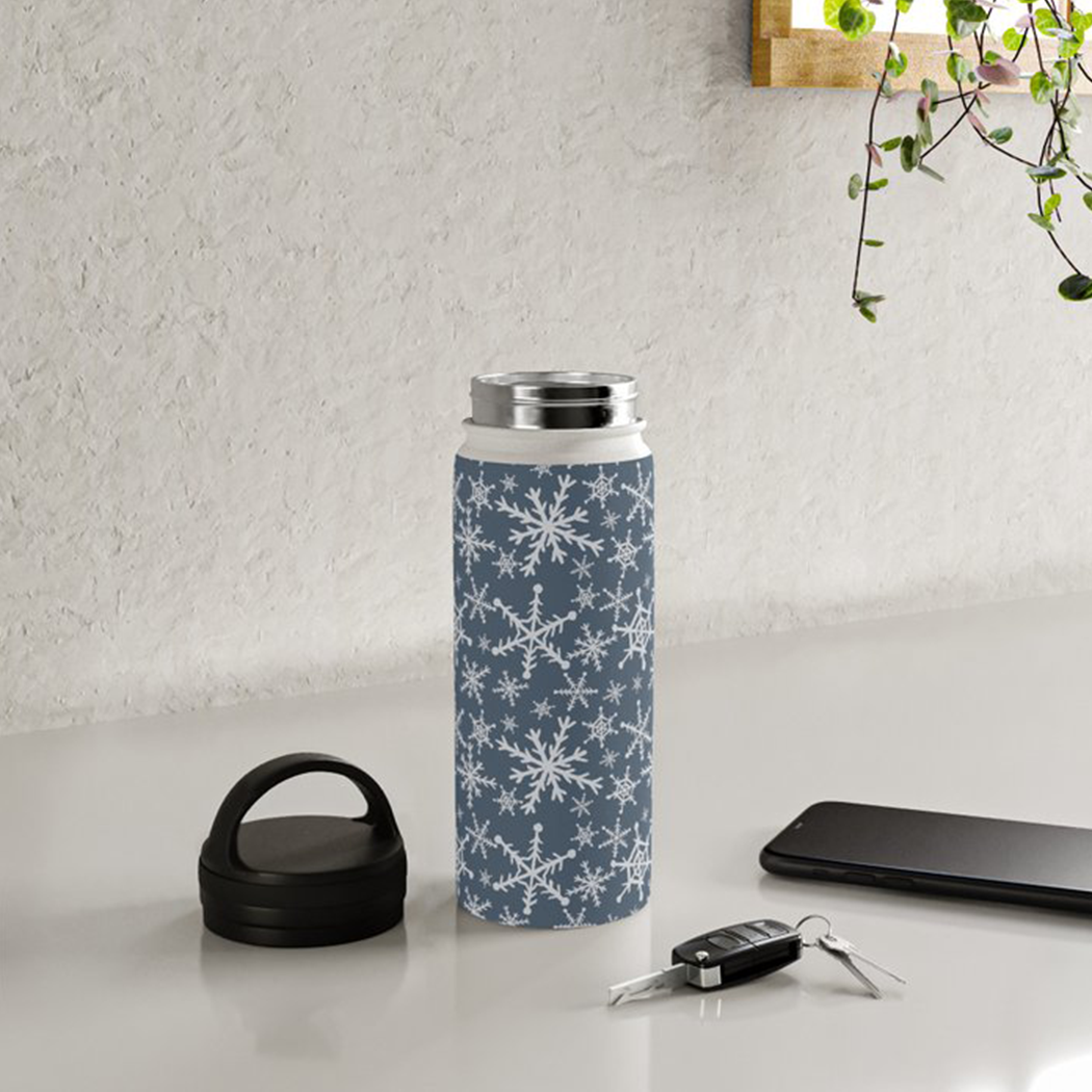 Snowflakes Water Bottle