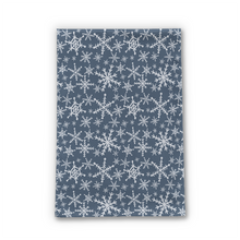 Load image into Gallery viewer, Blue Snowflakes Tea Towel