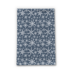 Blue Snowflakes Tea Towel