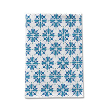 Load image into Gallery viewer, Blue Watercolor Tile Tea Towel