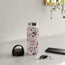 Load image into Gallery viewer, Bright Watercolor Flower - Pink - Handle Lid Water Bottle