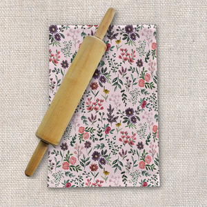 Bright Watercolor Flower - Pink - Tea Towel