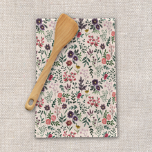 Load image into Gallery viewer, Bright Watercolor Flower Tea Towel