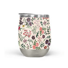 Load image into Gallery viewer, Bright Watercolor Flower Stemless Wine Tumbler