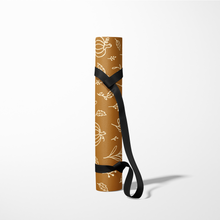 Load image into Gallery viewer, Bronze Floral Ink Pumpkin Yoga Mat