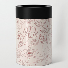 Load image into Gallery viewer, Burgundy Magnolia Can Cooler/Koozie