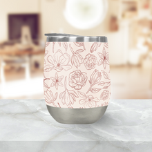 Load image into Gallery viewer, Burgundy Magnolia Stemless Wine Tumblers