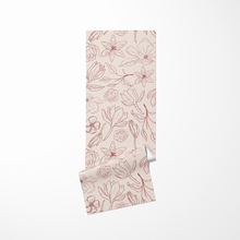Load image into Gallery viewer, Burgundy Magnolia Yoga Mat