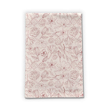 Load image into Gallery viewer, Burgundy Magnolia Tea Towels [Wholesale]