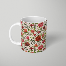 Load image into Gallery viewer, Burgundy Watercolor Floral Pattern - Mug