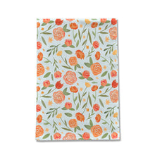 Load image into Gallery viewer, Burnt Orange Floral Pattern Tea Towel