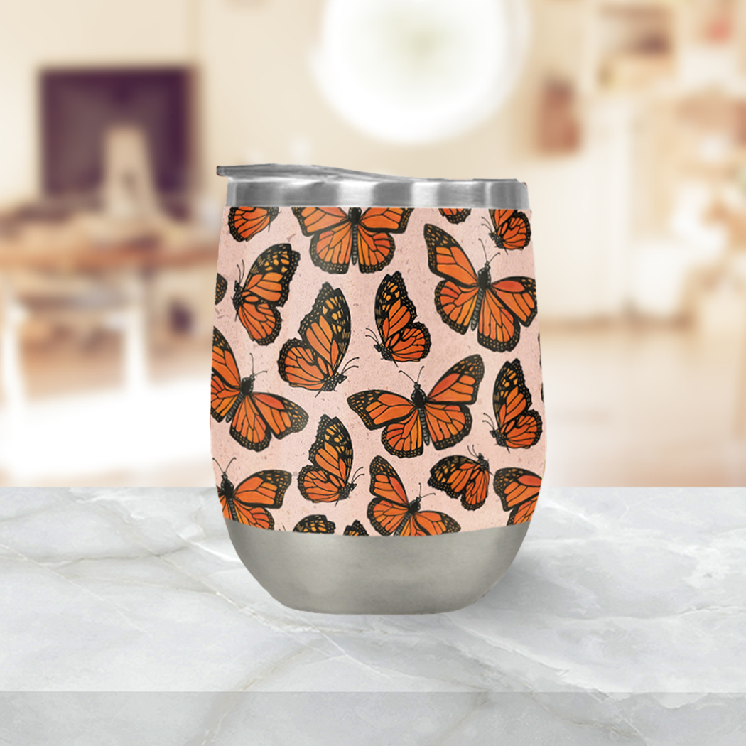 Butterfly Tumbler Pretty Tumbler Watercolor Tumbler 