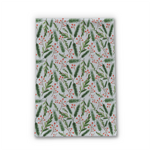 Load image into Gallery viewer, Christmas Branch Pattern Tea Towel