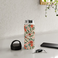 Load image into Gallery viewer, Christmas Floral Handle Lid Water Bottle
