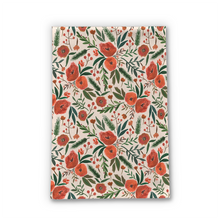 Load image into Gallery viewer, Christmas Floral Tea Towel [Wholesale]