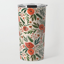 Load image into Gallery viewer, Christmas Floral Travel Mug