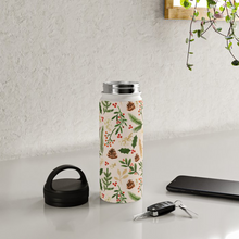 Load image into Gallery viewer, Christmas Watercolor Handle Lid Water Bottle