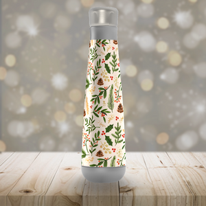 Christmas Watercolor Peristyle Water Bottle