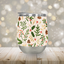 Load image into Gallery viewer, Christmas Watercolor Stemless Wine Tumbler