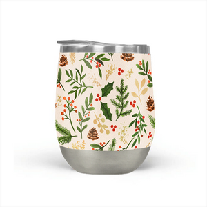 Christmas Watercolor Stemless Wine Tumbler [Wholesale]