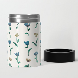 Colorful Ink Flower Can Cooler