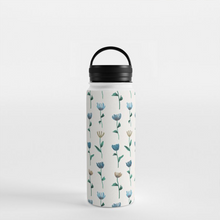 Load image into Gallery viewer, Colorful Ink Flower Handle Lid Water Bottle