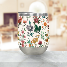 Load image into Gallery viewer, Colorful Watercolor Flowers Stemless Wine Tumbler [Wholesale]