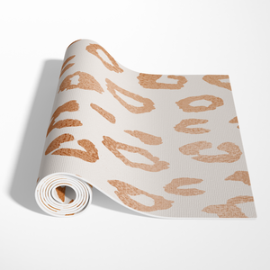 Copper Leopard Print Yoga Mat