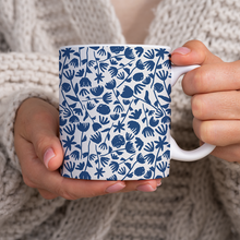 Load image into Gallery viewer, Dark Blue Floral Pattern - Mug