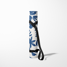 Load image into Gallery viewer, Dark Blue Ink Floral Yoga Mat