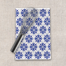Load image into Gallery viewer, Dark Blue Tile Tea Towel