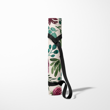 Load image into Gallery viewer, Deep Magenta Floral Eucalyptus Yoga Mat