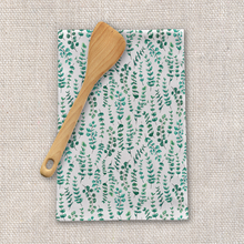 Load image into Gallery viewer, Eucalyptus Watercolor Tea Towel