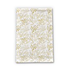 Load image into Gallery viewer, Gold Fall Pattern Tea Towel