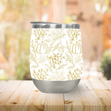 Load image into Gallery viewer, Gold Fall Pattern Stemless Wine Tumbler [Wholesale]