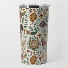 Load image into Gallery viewer, Figs, Mushrooms, and Leaves Travel Mug