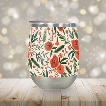 Load image into Gallery viewer, Christmas Floral Stemless Wine Tumbler [Wholesale]
