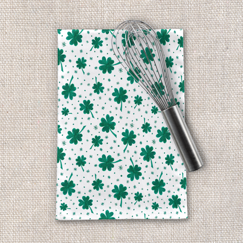 Four Leaf Clover | St. Patrick's Day Tea Towel [Wholesale]