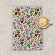 Load image into Gallery viewer, Fruit and Flower Blossoms Tea Towel